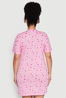 Womens Plus Size Aint No Hood Like Motherhood Sleepshirt, Pink, Size 3X