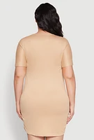 Womens Plus Size Mama Is Off Duty Sleepshirt, Beige, Size 3X