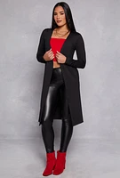 Womens Long Sleeve Open Front Duster,