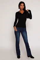 Womens Johnny Collar Seamless Long Sleeve Top,