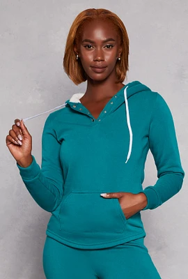 Womens Fleece Sherpa Lined Hoodie,