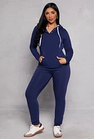 Womens Fleece Sherpa Lined Hoodie, M