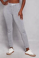 Womens Fleece Drawstring High Waist Sweatpants,