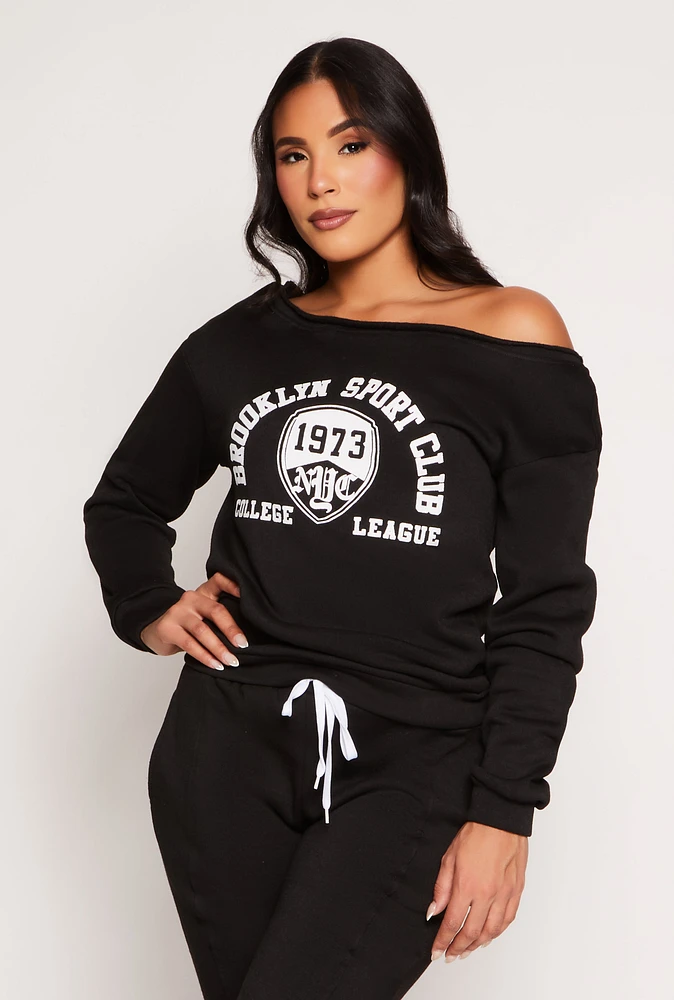 Womens Brooklyn Sport Club 1973 Sweatshirt, Black, Size M