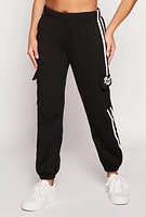 Womens Brooklyn Varsity Stripe Cargo Sweatpants,