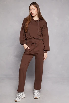 Womens French Terry Straight Leg Sweatpants,