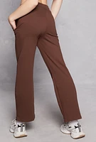 Womens French Terry Straight Leg Sweatpants, Brown, Size S