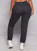 Womens Drawstring Pocket Sweatpants, Grey,
