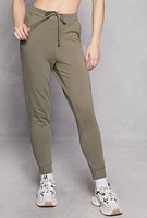 Womens French Terry Drawstring Joggers, Green, Size S
