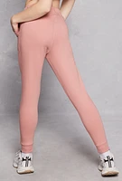 Womens French Terry Drawstring Joggers, Pink,