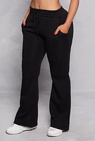 Womens Fleece Lined Boot Cut Sweatpants,