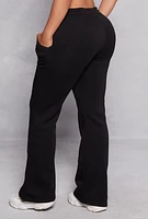 Womens Fleece Lined Boot Cut Sweatpants,