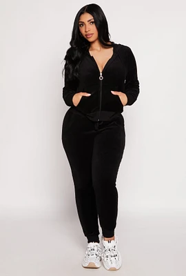 Womens Basic Velour Joggers,