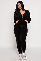 Womens Basic Velour Joggers,