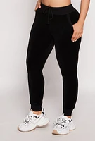 Womens Basic Velour Joggers,