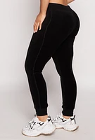 Womens Basic Velour Joggers,