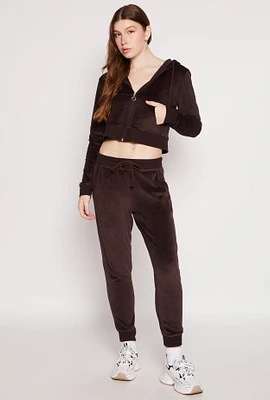 Womens Basic Velour Joggers,