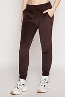 Womens Basic Velour Joggers,