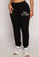 Womens Yes Im Cold Joggers, L