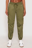 Womens French Terry Chain Detail Cargo Joggers,