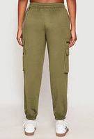 Womens French Terry Chain Detail Cargo Joggers,