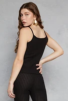 Womens Brushed Ribbed Knit Cami,
