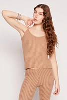 Womens Brushed Ribbed Knit Cami, M