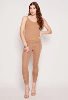 Womens Brushed Ribbed Knit Cami, M