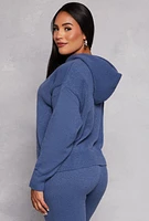 Womens Brushed Knit Pullover Hoodie,