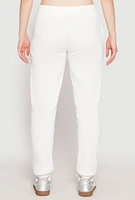Womens Fleece Lover Bear Graphic Joggers, White, Size L