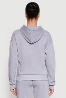 Womens Fleece Brooklyn Pullover Hoodie, Grey, Size L