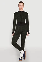 Womens Greek Key Mock Neck Track Jacket,
