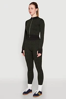 Womens Greek Key Mock Neck Track Jacket,