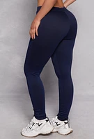 Womens Stretch Twill Leggings, Blue, Size S