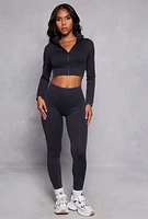 Womens Seamless Laser Cut Active Top, Black, Size S-M
