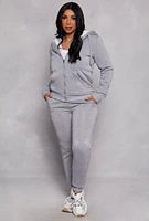 Womens Fleece Drawstring Pocket Joggers,