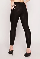 Womens Brushed Rib Knit Leggings,