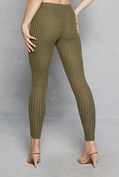 Womens Brushed Rib Knit Leggings,