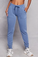 Womens Fleece Pocket Joggers, M