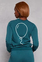 Womens Queene Puff Print Fleece Lined Sweatshirt, M
