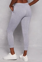 Womens Queene Graphic Fleece Drawstring Joggers, Grey, Size XL