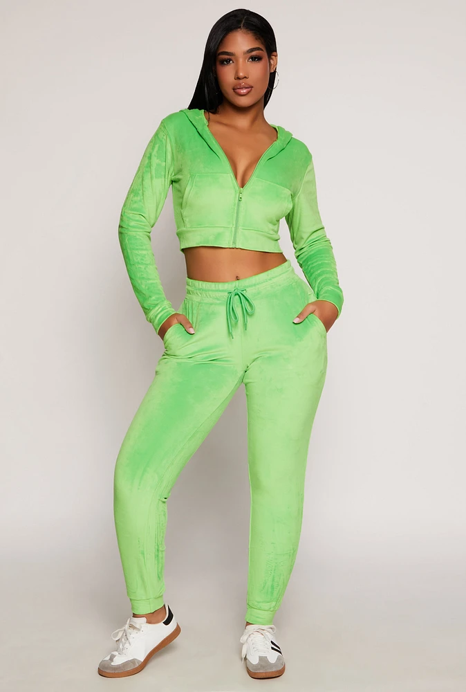 Womens Velour Drawstring Joggers,