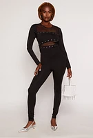 Womens High Waisted Leggings, Black, Size M