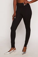Womens High Waisted Leggings, Black, Size M