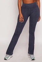 Womens Ribbed Knit Pull On Pants, M