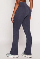 Womens Ribbed Knit Pull On Pants, M