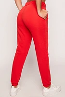 Womens Pull On Sweatpants, Red, Size M