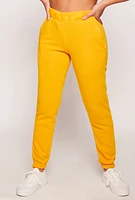 Womens Pull On Sweatpants, Yellow, Size M