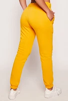 Womens Pull On Sweatpants, Yellow, Size M