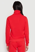 Womens Funnel Neck Sweatshirt, Red,